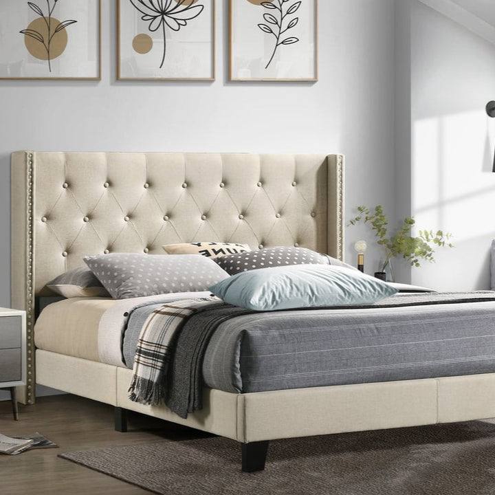 Linen Platform Bed