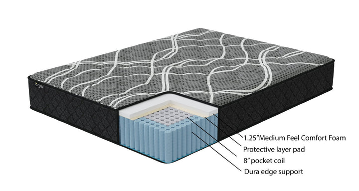 10″ Pocket Coil Mattress – Medium Comfort with Edge-to-Edge Support