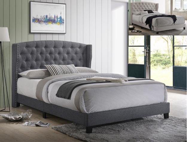 Upholstered platform bed