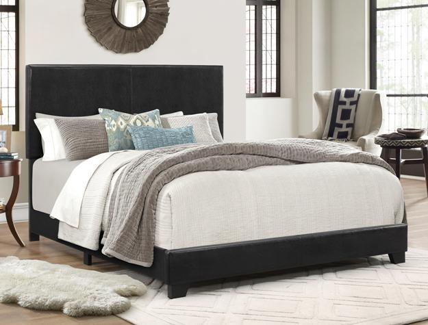 Upholstered Bed Black PU - Save on Mattresses Outlet