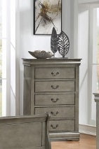 Louis Philip Bedroom Collection color Grey