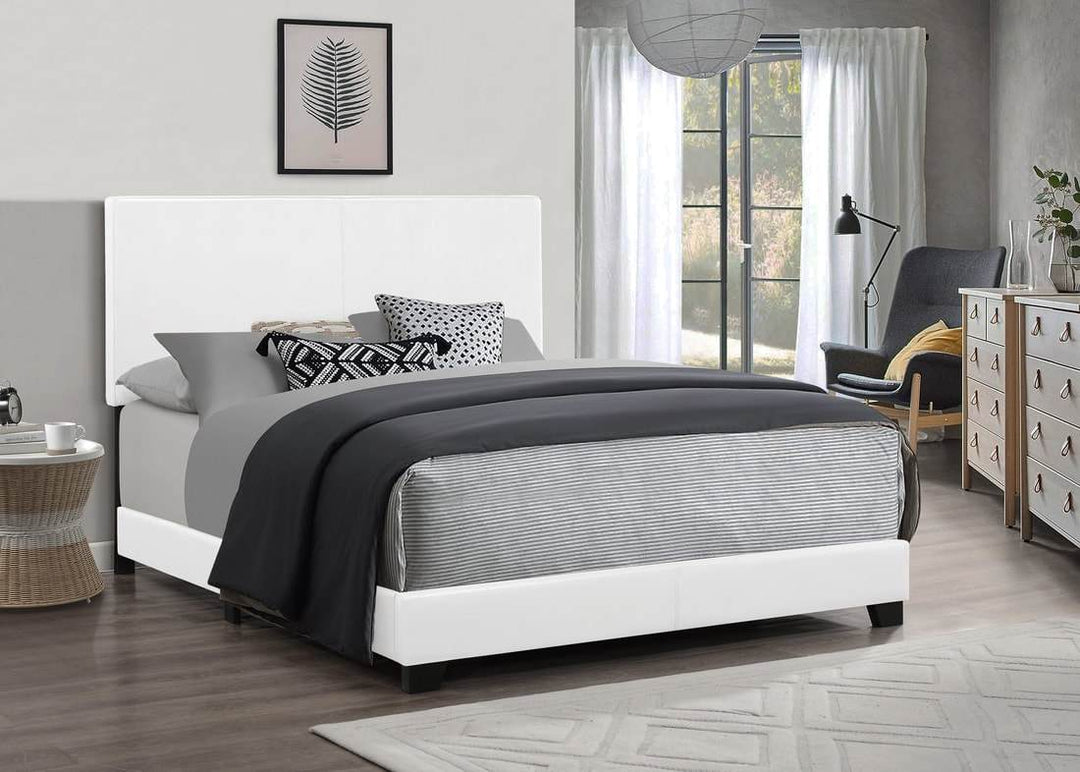 White faux leather