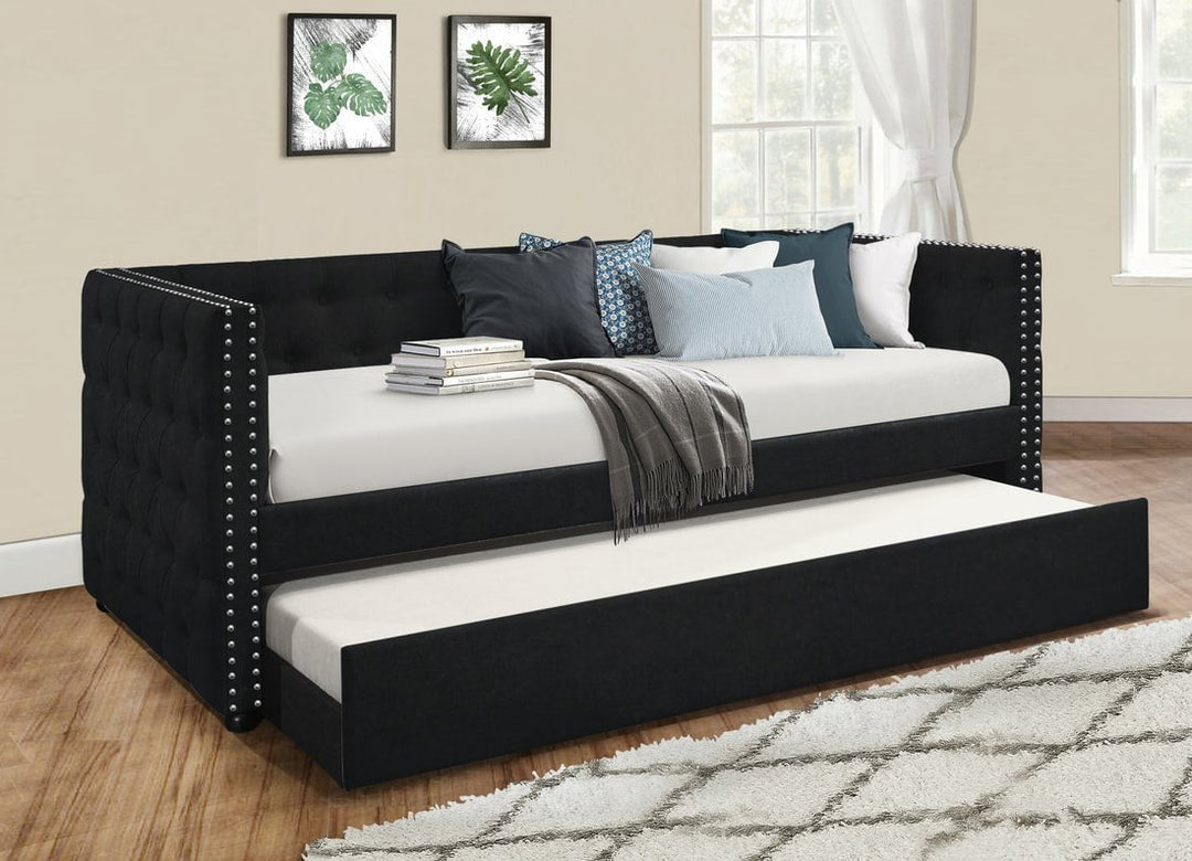 Black Velvet - Daybed with Trundle