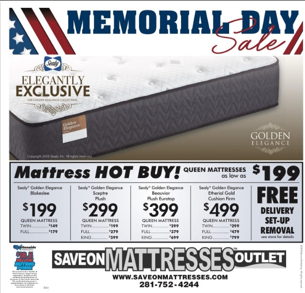 Memorial Day Mattress Sale 2018 in Houston TX