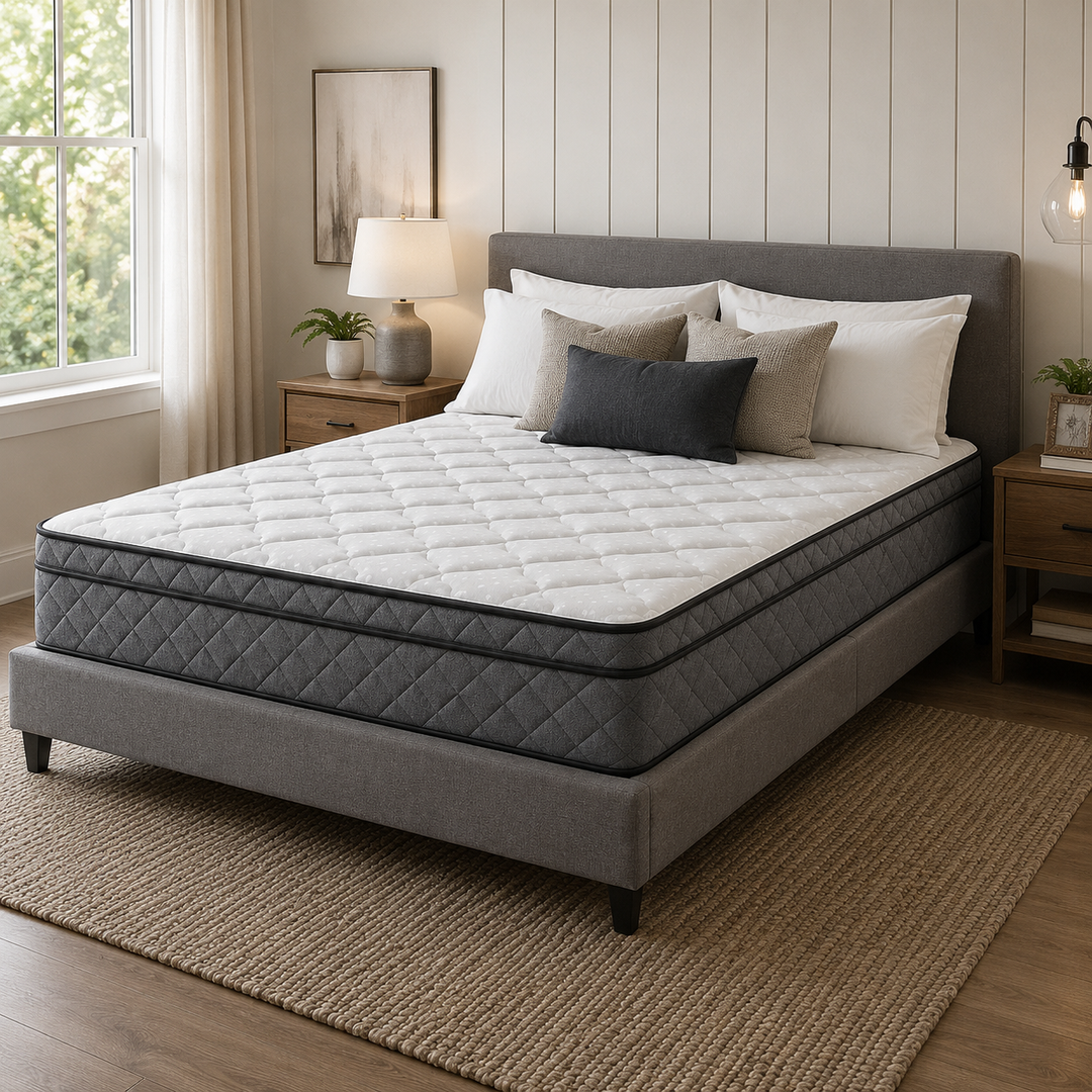 9 Inch Euro Top Innerspring Mattress –  Medium Firm – Twin