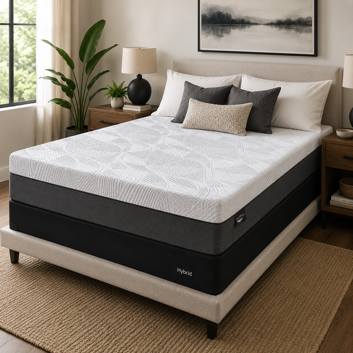 Luxury Hybrid Mattress – 3-Way Cooling & Zoned Support – Queen