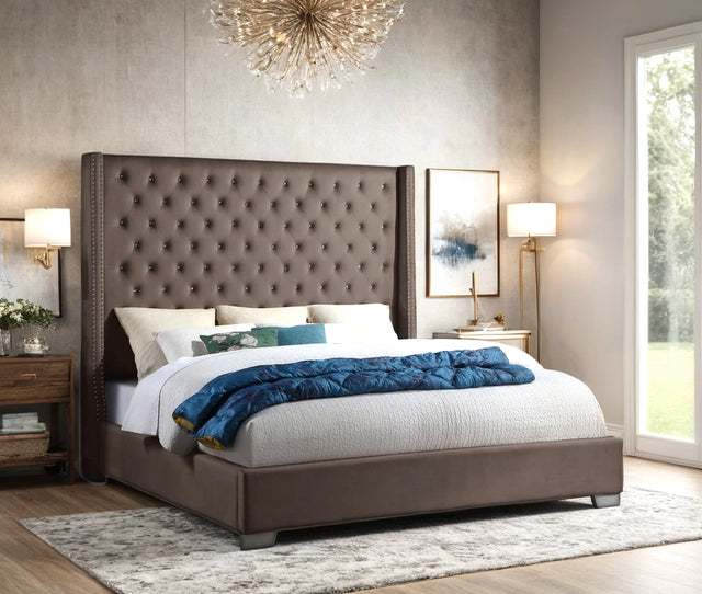 6FT Tall Upholstered Tufted Bed Frame – Luxury Statement Headboard with Plush Modern Design