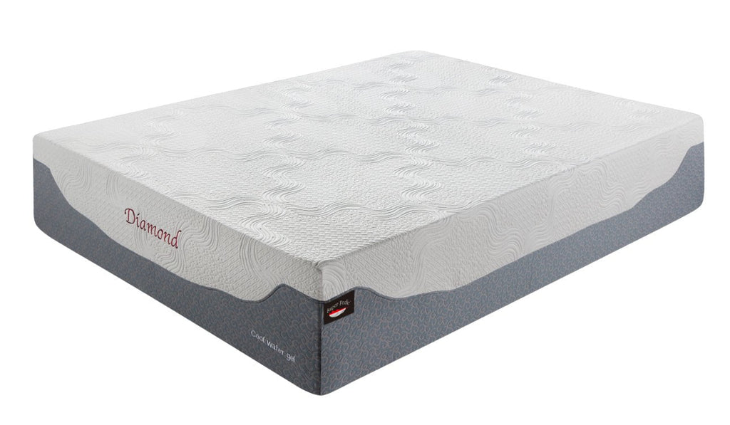 15" Cool water gel memory foam plush mattress