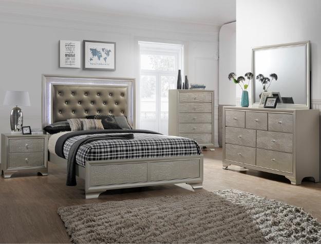 Queen Bed Champagne Color - Save on Mattresses Outlet 