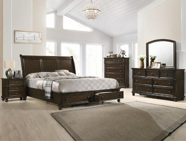 Louis Philip Cherry Youth Sleigh Bedroom Set, B3850, by Crown Mark