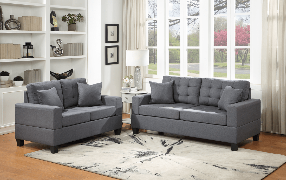 Poundex 2 deals piece sofa set