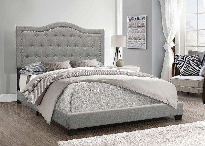 Grey Panel Bed